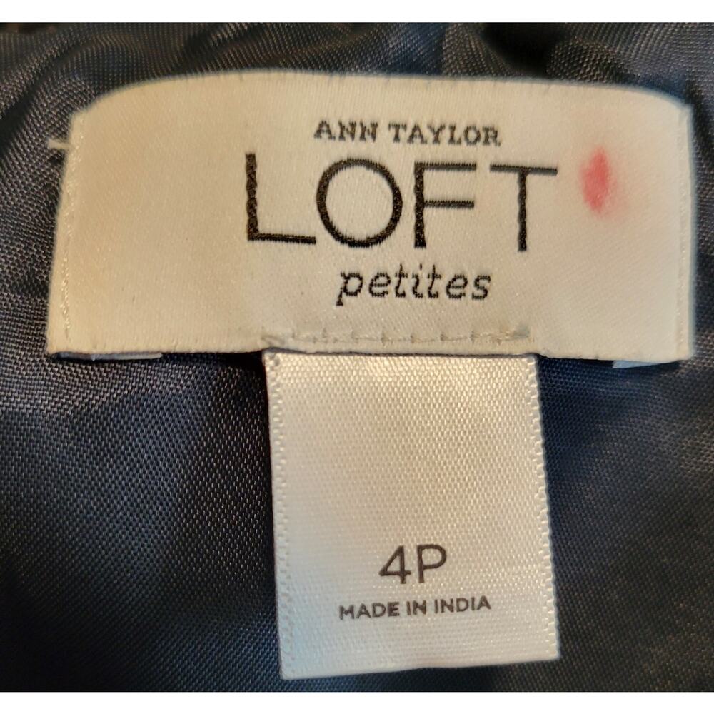 Ann Taylor Loft Skirt in Shimmery Navy - Women's 4P - Picture 4 of 4